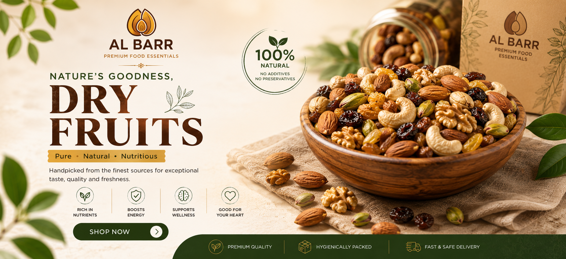 Premium Kashmiri Dry Fruits - Sourced direct from Zakura orchards. 100% Organic & Hand-picked.